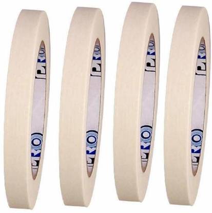 True-Ally Masking Tape 1/2 Inch 12 mm x 20 Meters (Pack of 4) of Multi-Use, Easy Tear Tape. Great for Carpenter Labeling, Painting, Packing and More. Adhesive Leaves No Residue. (4 Rolls) 20 m Masking Tape