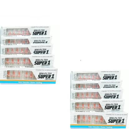 SUPER1 10 Pack Mini Cigarette Smoking Filter for healthy Life Plastic Outside Fitting Hookah Mouth Tip