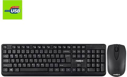 Frontech FT-1603 Wireless Standard Desktop Keyboard Compatible with Desktop, Laptop, Mac