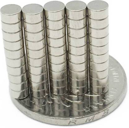 GMT Neodymium small disc magnets size 5X1.5mm size (50 pcs) for Refrigerator, Science, Crafts - Tiny Round Disc Multipurpose Office Magnets Pack of 50