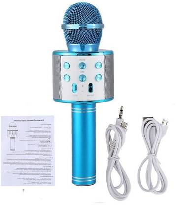 divinestar Smule App Wireless Karaoke Wireless Handheld Mic Karaoke in Built Speaker Audio Recording |Singing Practice |Mini Function Easy To Connect Home Theater,Speaker,Laptop,PC Microphone