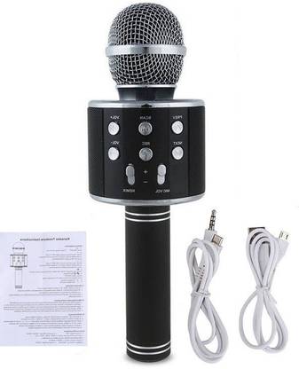 divinestar Musically apps & Smule App Wireless Karaoke Wireless Handheld Mic Karaoke in Built Speaker Audio Recording |Singing Practice |Mini Function Easy To Connect Home Theater,Speaker,Laptop,PC Microphone