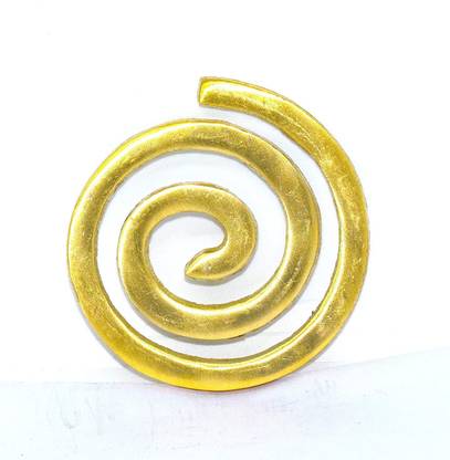 RUDRA DIVINE Rudradivine Brass Helix Vastu Round Remedies for North West Vastu Dosh - Single Piece Decorative Showpiece  -  12.7 cm
