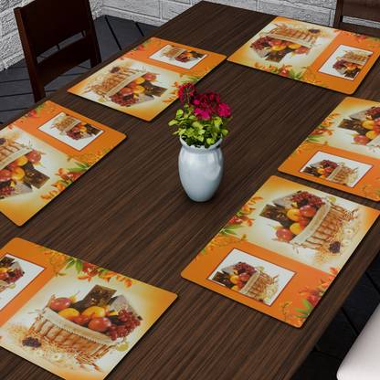 LooMantha Rectangular Pack of 6 Table Placemat