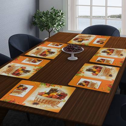 LooMantha Rectangular Pack of 6 Table Placemat