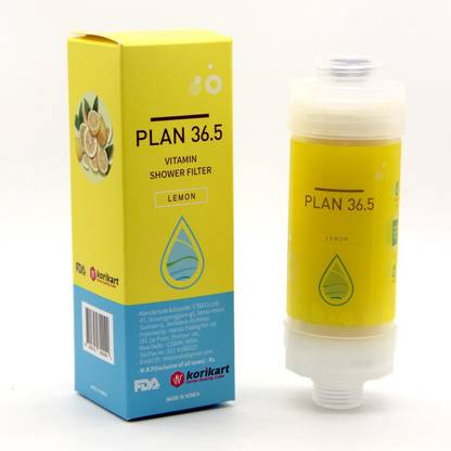 Econbioroots Vitamin Bathroom Shower Filter (Lemon Flavor) - Remove Chlorine & Heavy Metals Tap Mount Water Filter