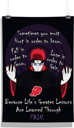 Anime-Naruto Pain Design) Wall Décor Poster ]| Home and Office Anime Merch India best Diwali gift | [Frame Not Included] Paper Print