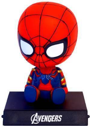 दैयमोंदो Spiderman Mobile holder Spring Head Moving HEad Bobblehead Spring Dancing PVC Bobble Spring Dancing Doll Toy Car Dashboard Bounce Toys for Car Interior Dashboard Expression BobbleHead