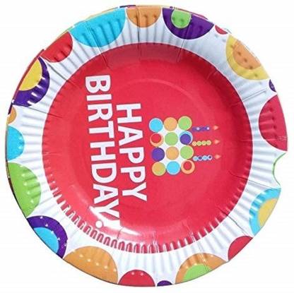 Samthi Premium Quality Party Disposable Plates Birthday Party Plates for Kids ( 30 Plates) Party Tableware Birthday Combo