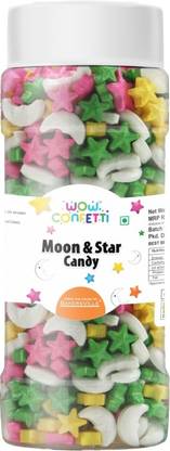 Wow confetti Moon & Star Candy Mix Fruit Flavor Toppings & Chips
