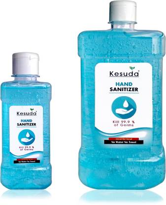 KESUDA 250ml hand sanitizer GEL with Flipflop cap and 1 liter hand sanitizer GEL with flipflop cap(250ml+1L) Hand Sanitizer Bottle