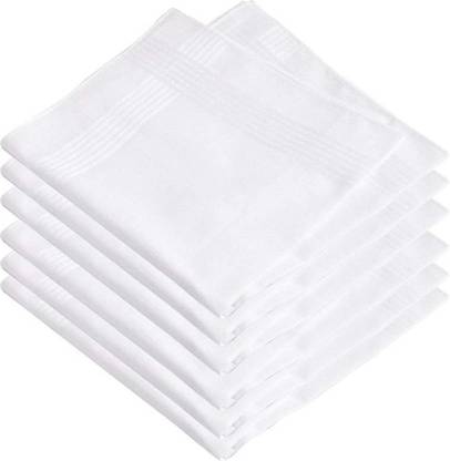 Waimea Cotton 6 Piece Men's Handkerchief Set - White ["White"] Handkerchief