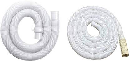 NEW WARE 2 Meter Washing machine Semi Inlet pipe With Outlet Pipe For Drain/Extension/Outlet Hose Pipe For Semi Automatic Washing Machine Pipe (Inlet+Outlet) Size-Both 2 Meter Hose Pipe