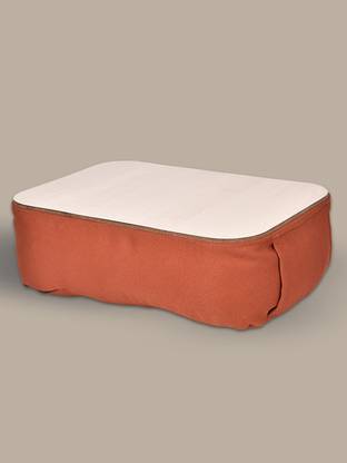 The Artment Modern Art Lap Cushion Desk (Brick Red) ART-2259 Wooden, Microfibre Floor and Desk Stand Rotatable Laptop Stand with Adjustable Height Compatible with Universal Laptops
