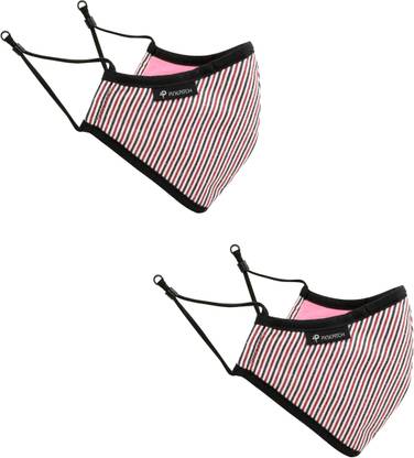 Pink Pitch 4 Layered Oxford Lining DS95 PP5 Reusable Cloth Mask With Melt Blown Fabric Layer