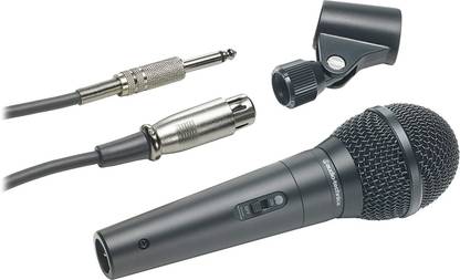 Audio Technica ATR1300x Unidirectional Dynamic Microphone with Microphone Cable, Rugged Construction, and Steel Mesh Grill, On/Off Switch Cable