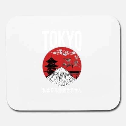 SKY DOT tokyo japanese mouse pad Non Slip Base Mousepad