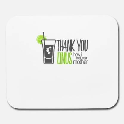 SKY DOT thank you linus how i met your mother funny gift mouse pad Non Slip Base Mousepad