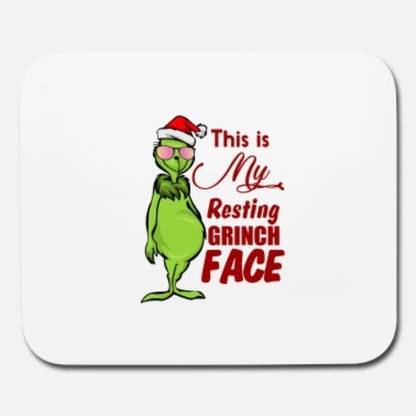 SKY DOT this is my resting grinch face mouse pad Non Slip Base Mousepad