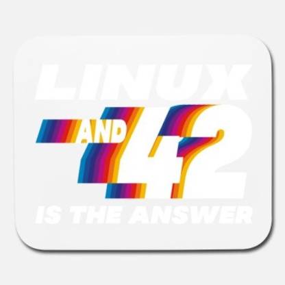 SKY DOT linux 42 and linux is the answer mouse pad Non Slip Base Mousepad