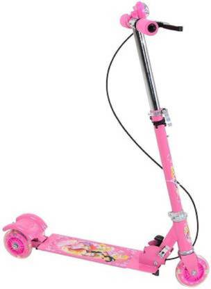 JBK Kids Ride On Leg Push Scooter for Boys and Girls (3 - 8 Years Old Kids) 3 Wheel Foldable Scooter Cycle with Height Adjustment for Boys and Girls (Sometime Color & Model May Vary) (PINK)