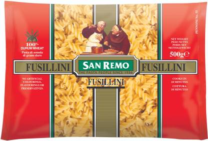 San Remo Fusillini Pasta 1000 g (Pack of 2) Fusilli Pasta