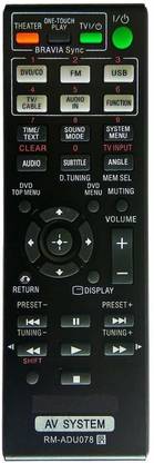 Digimore DAV-TZ710 DAV-TZ715 HCD-DZ330 HCD-DZ340 DVD Home Theatre System (RM-ADU078) Sony Remote Controller Remote Controller