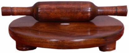 VUDINCLINE Chakla Belan For Kitchen Use Kitchen Tools Set Made Of Sheesham Wood Rolling Pin & Board