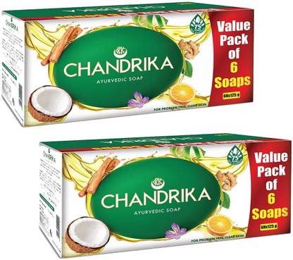 Chandrika Ayurvedic Handmade Soap 125g Each