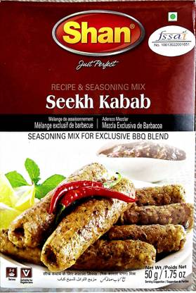 SHAN Seeth Kabab Masala Spice Mix Original Imported , 3 Packs Of 50 Grams Each Authentic Taste Best Quality