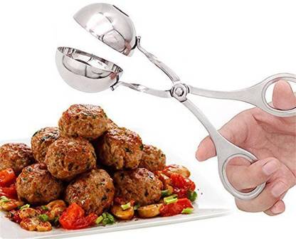 JOEJOE Meatball Maker Stainless Steel Stuffed Meatball Clip Meatball Maker Stainless Steel Stuffed Meatball Clip 16.5 cm Scissor Tongs