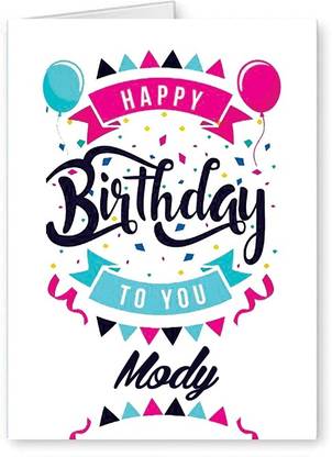 Midas Craft Happy Birthday Mody ….04 Bithday Message Greeting Card