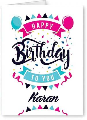 Midas Craft Happy Birthday Karan ….04 Bithday Message Greeting Card