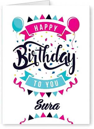 Midas Craft Happy Birthday Sura ….04 Bithday Message Greeting Card