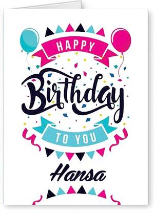 Midas Craft Happy Birthday Hansa ….04 Bithday Message Greeting Card