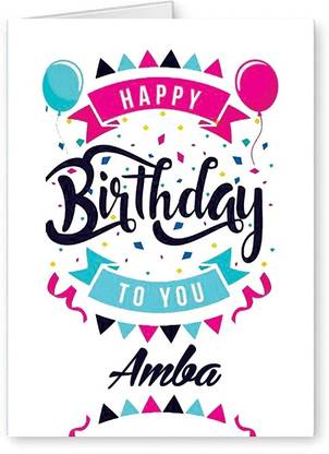 Midas Craft Happy Birthday Amba ….04 Bithday Message Greeting Card