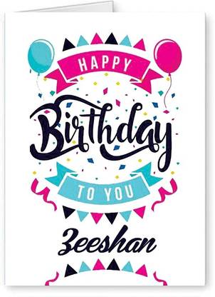 Midas Craft Happy Birthday Zeeshan ….04 Bithday Message Greeting Card