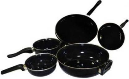 sine star Cookware Set of 5 Non Stick Induction Bottom Cookware Set (5 piece) Non-Stick Coated Cookware Set