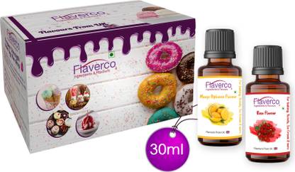 flaverco Food flavours combo (30ml*6) for chocolate, cake , ice-cream, sweets and more Chocolate Liquid Food Essence