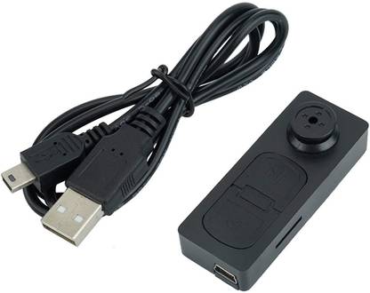 Point Zero 720p HD Spy Button Camera With Audio/Video Security Camera