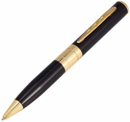 IC PLUS Spy Pen Camera 32GB Supportable Mini Hidden Camera with Photo & Audio/Video Recorder Multifunction Home Security with Rechargeable Built in Battery (Gold & Black) Security Camera
