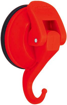 FECA Powerful Suction Hook ( Red ) - Easy to use, Reusable, and Holds up to 6 Kg | Hook 1