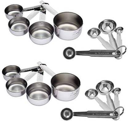 Dynore Set of 4 measuring cup and 4 measuring spoon (Set of 2) Measuring Cup Set