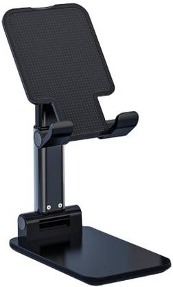 HOLD PLUS Metal Mobile Phone Holder Stand Tablet Holder Stand for Table, Bed, Desktop, Office Table, Universal Size Flexible Adjustable Foldable Stand for Cell Phone & Tablet Mobile Holder