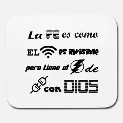 SKY DOT la fe es como el wiffi mouse pad Non Slip Base Mousepad