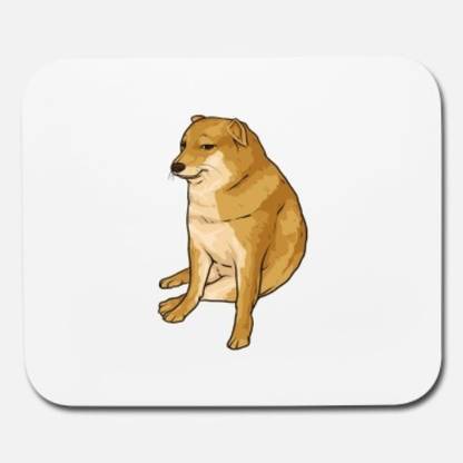 SKY DOT cheems meme mouse pad Non Slip Base Mousepad