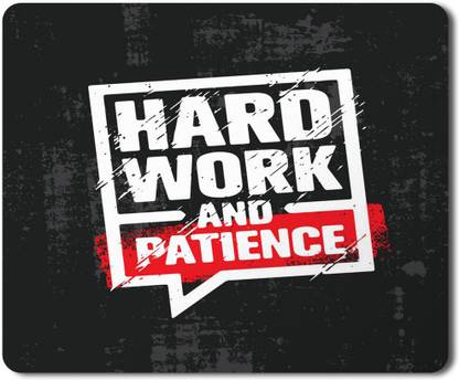 kubid hard work and HD Printed Designer Speed Mousepad for Laptop|Dekstop|Gamers|Graphic designers-7x8.5 Inches Non Slip Base Mousepad