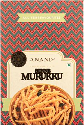 ANAND Benne Murukku - Unsalted Pure Butter Murukus (Pack of 2)