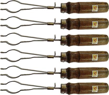 Lab Junction LJ-1645 Test Tube Holder with Wooden Handle for holding test tube,Set of 6 No.’s Test Tube Clamp