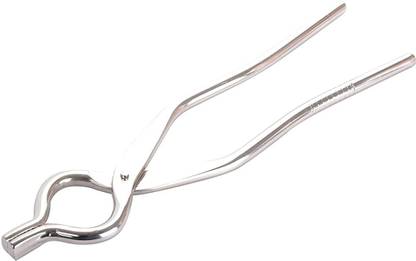 Country hub Stainless Steel Pakkad, Sansi Sandasi Tong Pincer Hot Utensils Holder Home Kitchen Tool (Pack of 1, Silver) Stainless Steel Pakkad, Sansi Sandasi Tong Pincer Hot Utensils Holder Home Kitchen Tool (Pack of 1, Silver) 27 cm NA Tongs